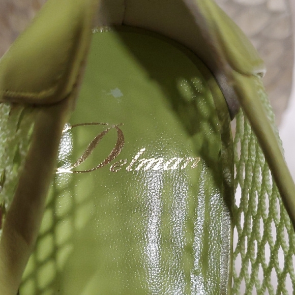 Delman Green Mesh Loafers - Picture 5 of 10